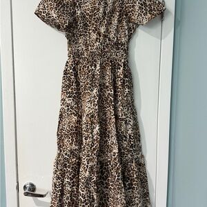 Anthropology Leopard Print Women's Dress